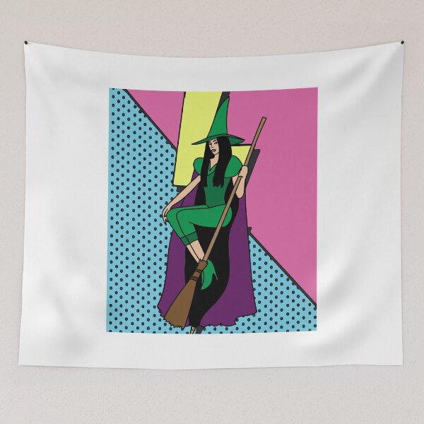 Item preview, Flying Witch On A Broomstick With A Hat designed and sold by flofin.