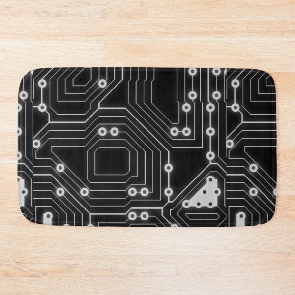 Item preview, black circuit board, Electronic chip electronic, circuit designed and sold by Harshler-Art.