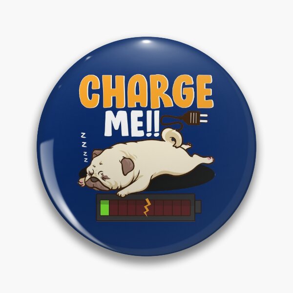 Item preview, Pug Sleeping Charge Me Funny Sleeping Pug T Shirt Merch designed and sold by PRINTS2HOT.