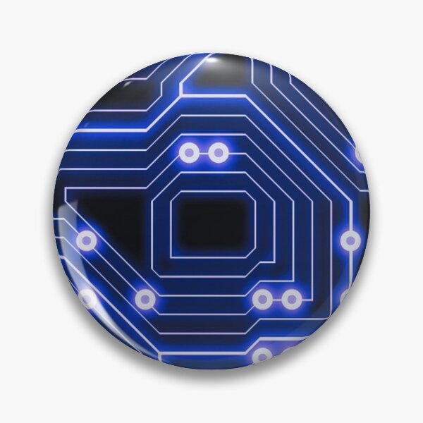 Item preview, Blue Electronic chip-circuit board, bit, electronic, circuit, retro style designed and sold by Harshler-Art.