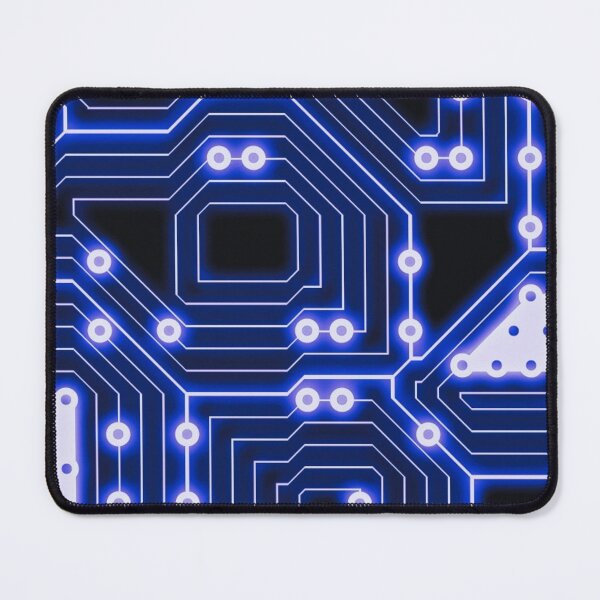Item preview, Blue Electronic chip-circuit board, bit, electronic, circuit, retro style designed and sold by Harshler-Art.