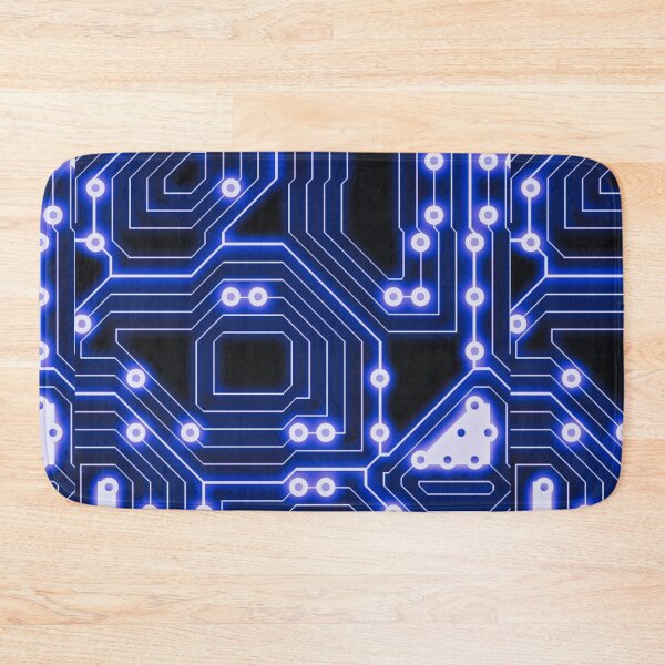 Item preview, Blue Electronic chip-circuit board, bit, electronic, circuit, retro style designed and sold by Harshler-Art.