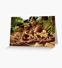 Paddle Dance - Pohnpei Island, Micronesia Greeting Card