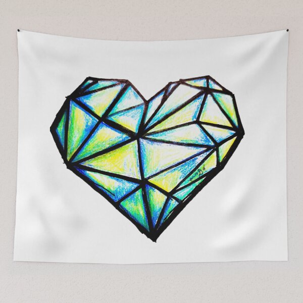 Item preview, geometric heart designed and sold by CanDo20.
