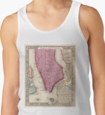 Camisetas de tirantes para hombre Vintage Map of Lower New York City (1860)
