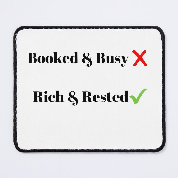 Item preview, Booked & Busy Rich & Rested designed and sold by 52andretired.