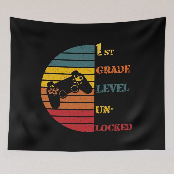 Item preview, 1st Grade Level Unlocked - Controller on a Sunset Background - Gift for Daughter or Niece designed and sold by CactusFamily.
