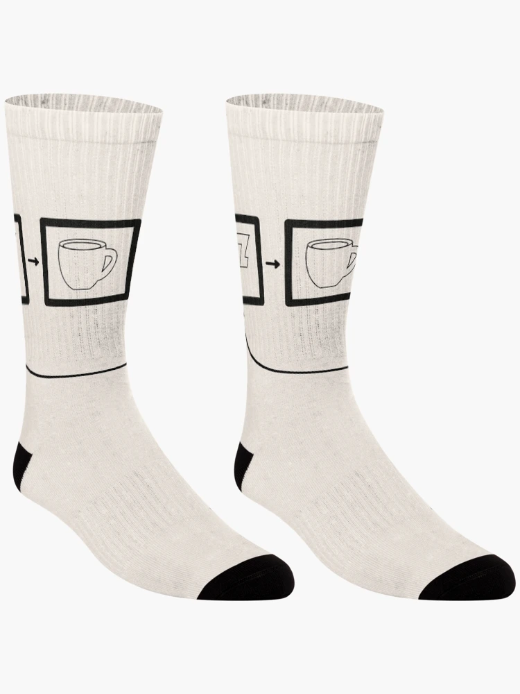 Thumbnail 3 of 5, Socks, Sleep Coffee Ride Repeat designed and sold by RabeDesigns.