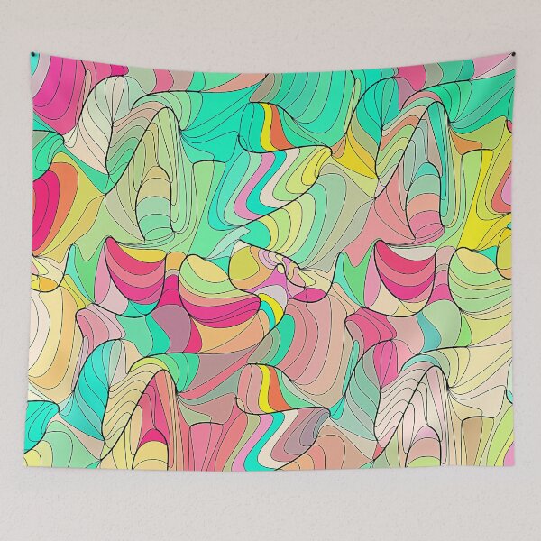 Item preview, Abstract geometric modern colorful pattern designed and sold by cutecrazytshirt.