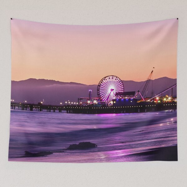 Item preview, Santa Monica Beach CA Purple Sunset designed and sold by Piper-Deals.