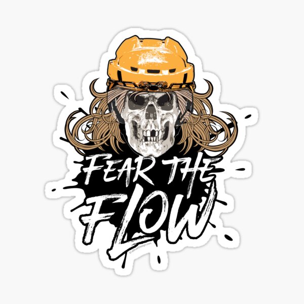 Fear The Flow Hockey Hair Sticker For Sale By Ebrushdesign Redbubble