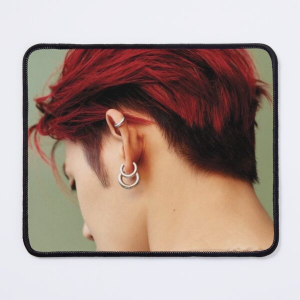 Item preview, TXT Yeonjun Red Hair Earrings Modelling designed and sold by welovers.