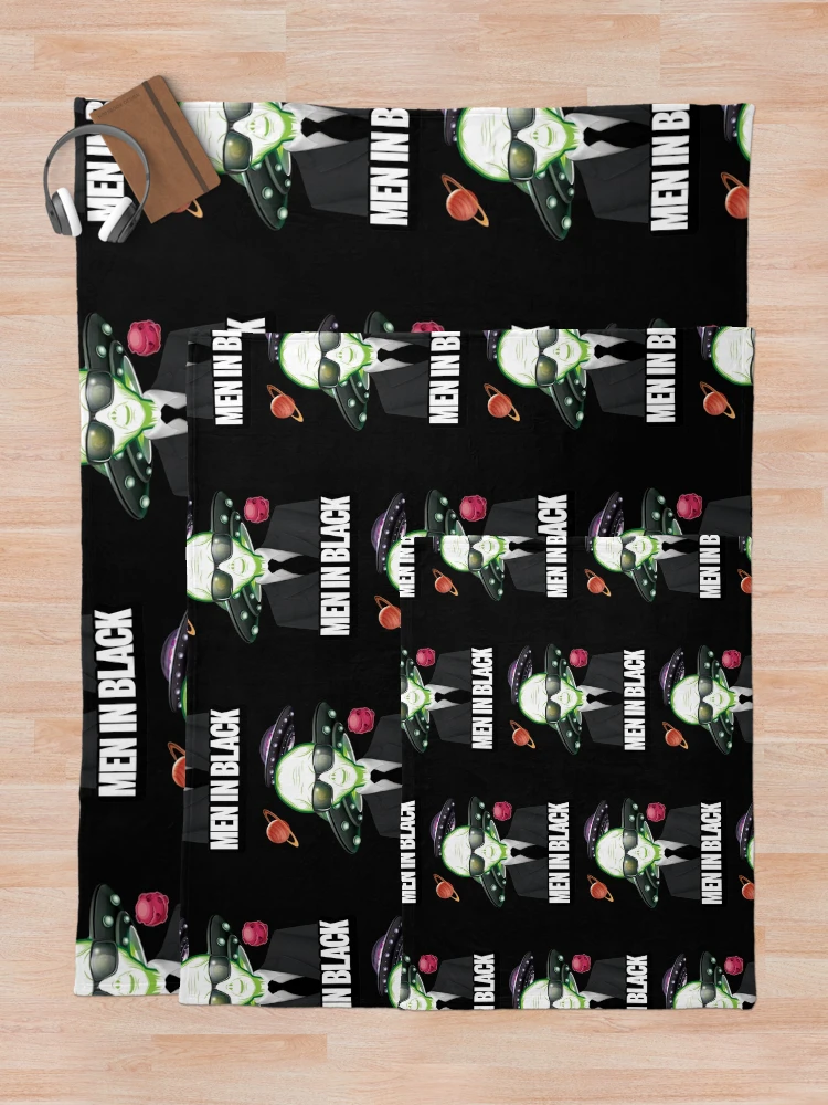 Thumbnail 5 of 6, Throw Blanket, Men In Black,Ufo designed and sold by RIGHTCHUS.