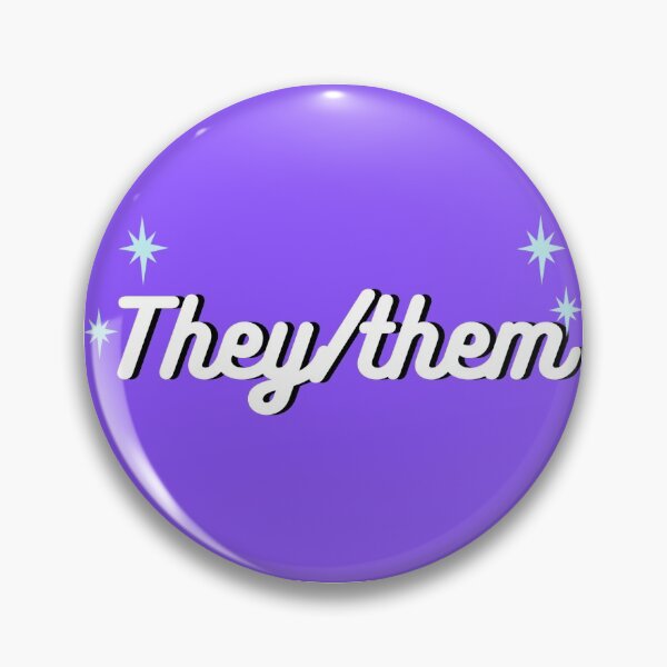 Item preview, they/them pronoun pin designed and sold by Lupe8707.