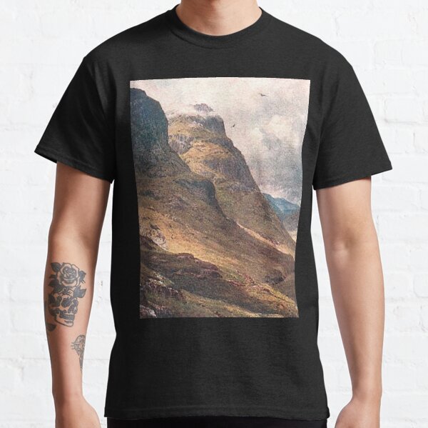 Vintage Illustration of Glencoe, Scottish Highlands Classic T-Shirt