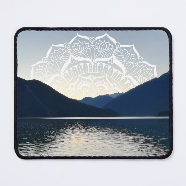 Item preview, Mandala Over the Lake at Sunset designed and sold by Julie Erin Designs.