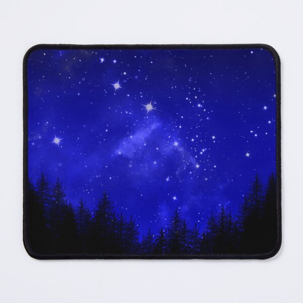 Item preview, Blue Galaxy Forest Night Sky designed and sold by Julie Erin Designs.
