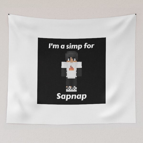 Item preview, I'm a simp for Sapnap (Black Base) designed and sold by thecorvidking.