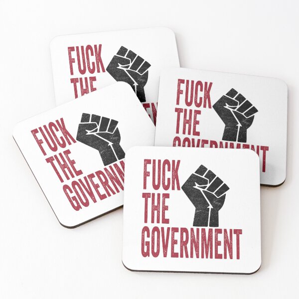 Item preview, Fuck the Government - Political Quote, Graffiti Art, Red, Black and White designed and sold by CoolArtGeek.