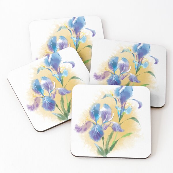 Item preview, Iris flowers  watercolor designed and sold by fairytaleprints.