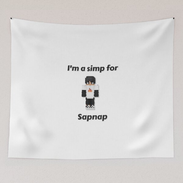 Item preview, I'm a simp for Sapnap (White Base) designed and sold by thecorvidking.