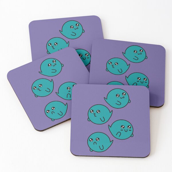 Item preview, Teal and Purple Ghost Pattern designed and sold by Jelly Turnip.