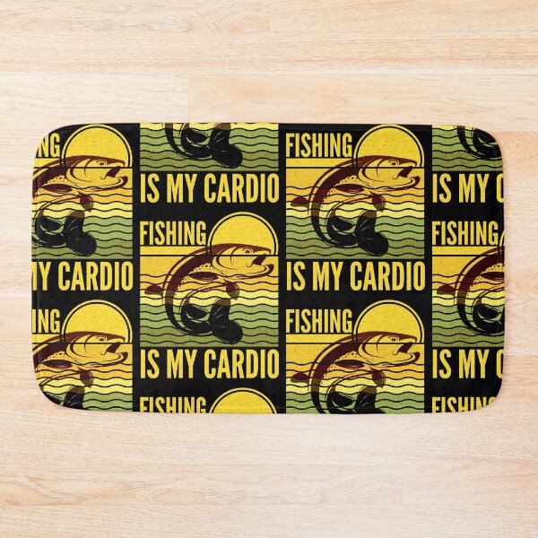 Item preview, Fishing Is My Cardio Retro Sunset designed and sold by SUNarea.