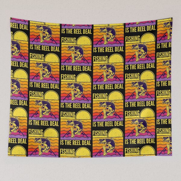 Item preview, Fishing Is The Reel Deal Retro Sunset designed and sold by SUNarea.