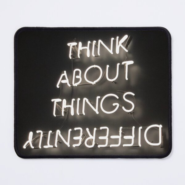 Item preview, Think About Things Differently - Neon Lights Motivation designed and sold by cypher33.