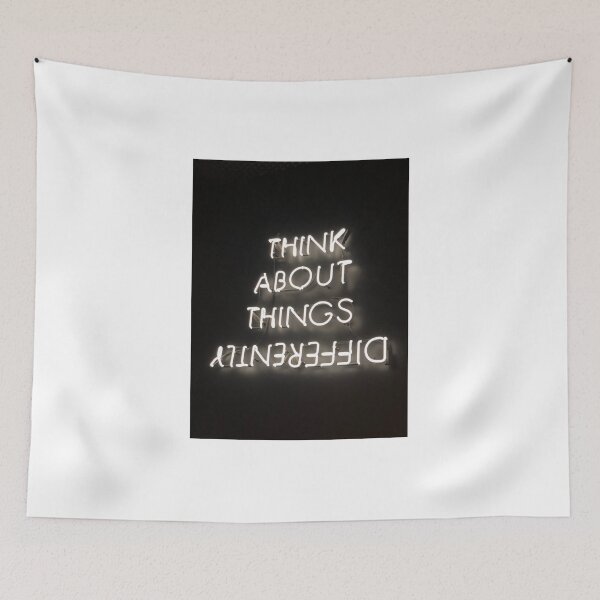 Item preview, Think About Things Differently - Neon Lights Motivation designed and sold by cypher33.