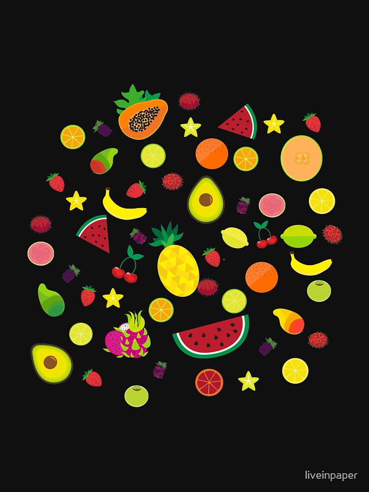 Tutti Frutti T Shirt For Sale By Liveinpaper Redbubble Fruits T Shirts Tropical Fruits T 9729