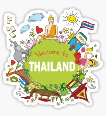 Welcome to Thailand . Set Thai elements. Sticker