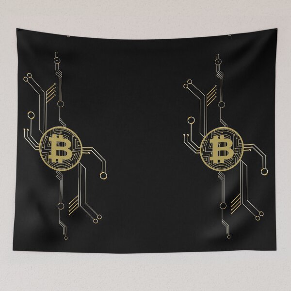 Item preview, Bitcoin circuit blockchain, Electronic chip, cryptocurrency, electronic designed and sold by Harshler-Art.