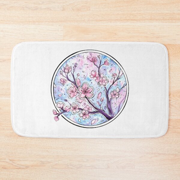 Item preview, Sakura ~ Botanical illustration flowers in circle designed and sold by DeidraLissa.