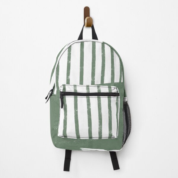 Item preview, Handmade Stripe Block Pattern (sage green/white) designed and sold by Design Minds Boutique.
