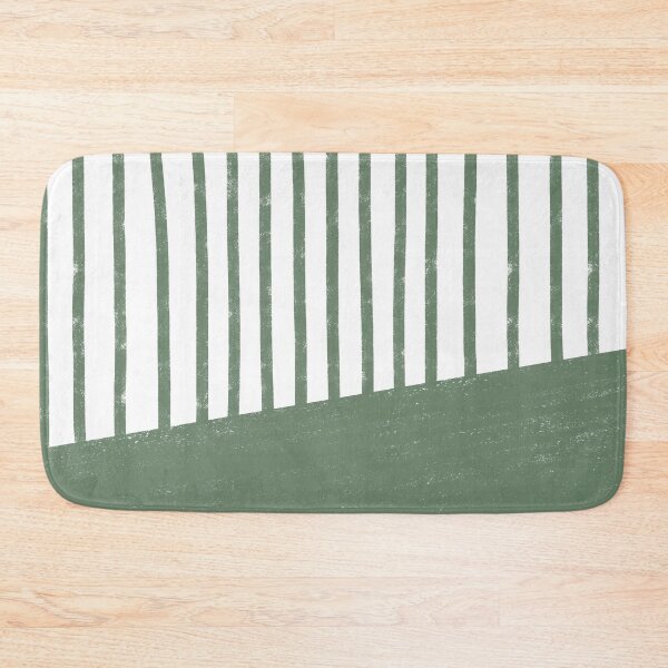 Item preview, Handmade Stripe Block Pattern (sage green/white) designed and sold by Design Minds Boutique.