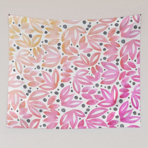 Item preview, Bold Blooms - Yellow Pink Gradient designed and sold by Marie Funseth.
