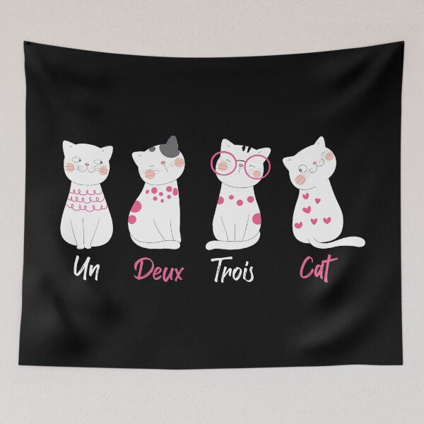 Item preview, Un Deux Trois Cat - Funny Cat Gift designed and sold by Blaacklight.