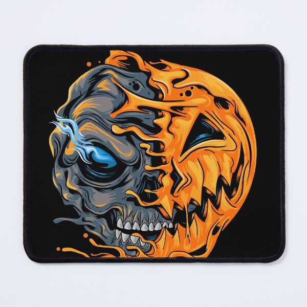 Item preview, Halloween pumpkin half skull designed and sold by zaher97.