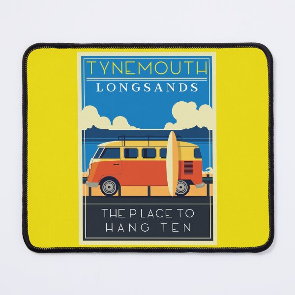 Item preview, Tynemouth Longsands The Place To Hang Ten for cool surfers surfing gift designed and sold by MerchByCraig.