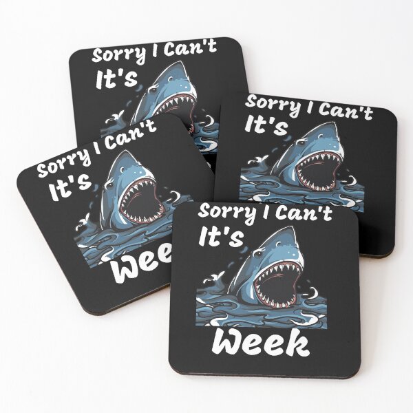 Item preview, Wild Blue Shark Sorry I Can't It's Week Quote Tshirt Gift Idea For  Friend designed and sold by medbdj.