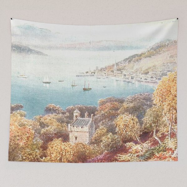 Item preview, Vintage Illustration of Kames Castle, Port Bannatyne, Isle of Bute designed and sold by yourscotland.