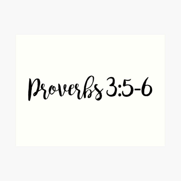 proverbs-3-5-6-art-print-for-sale-by-livcolorful-redbubble for Calligraphy Free Printable Proverbs 3 5 6 Proverbs 3:5-6
