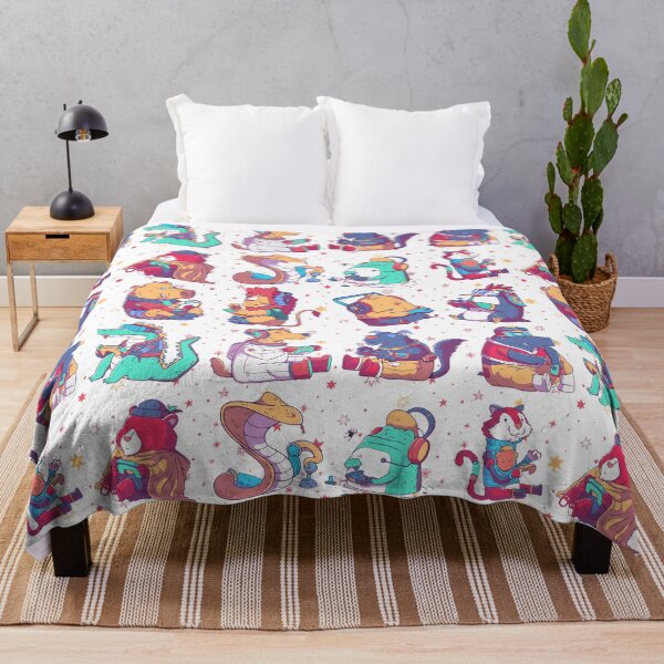 Item preview, Cartoon Animals Playing Video Games All Over Print Pattern - White designed and sold by MnEmzStudio.