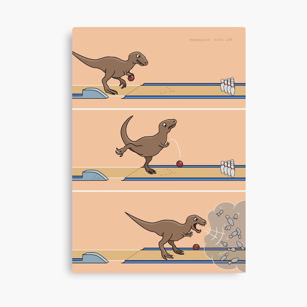 Tyrannosaurus Rex - Bowling Kingpin Canvas Print