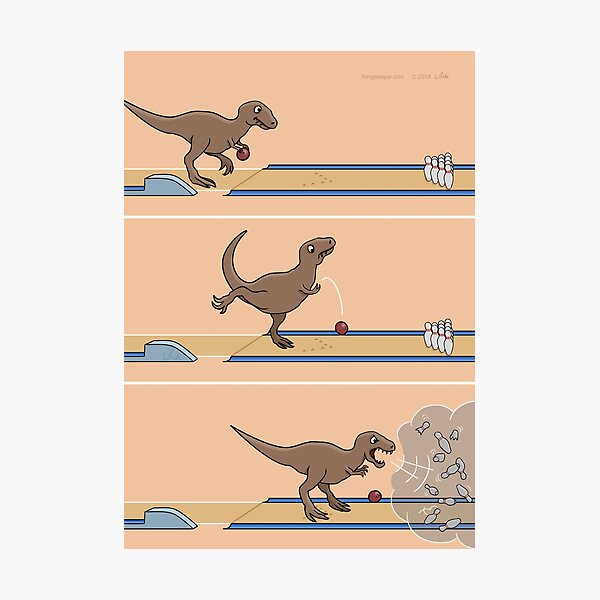 Tyrannosaurus Rex - Bowling Kingpin Photographic Print