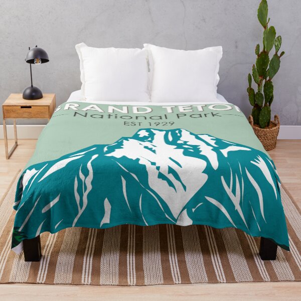 Item preview, Grand Teton Jackson Hole Valley National Park Wyoming Vintage designed and sold by KrisSidDesigns.