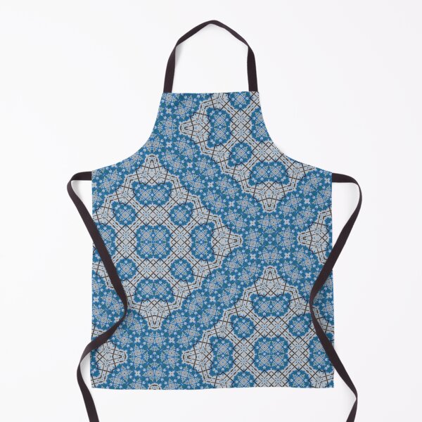 Artikelvorschau, Kaspisches Gitter 5 blaue und weiße Fliesenmuster - Künstlerin Jenny Meehan entworfen und verkauft von Jenny Meehan Art Prints and Patterns  .
