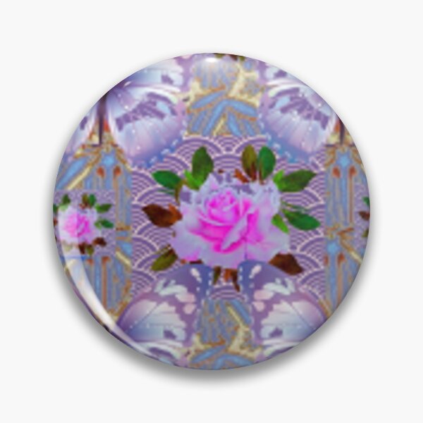 Item preview, PINK GARDEN ROSES ON GREY  ART designed and sold by sharlesart.