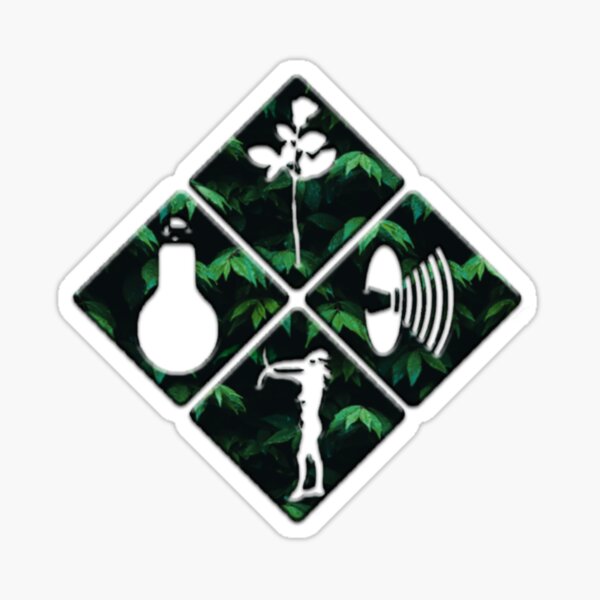 2 Sticker 9 13/16in Decorative Film Bong Speaker Symbol Logo Depeche Mode